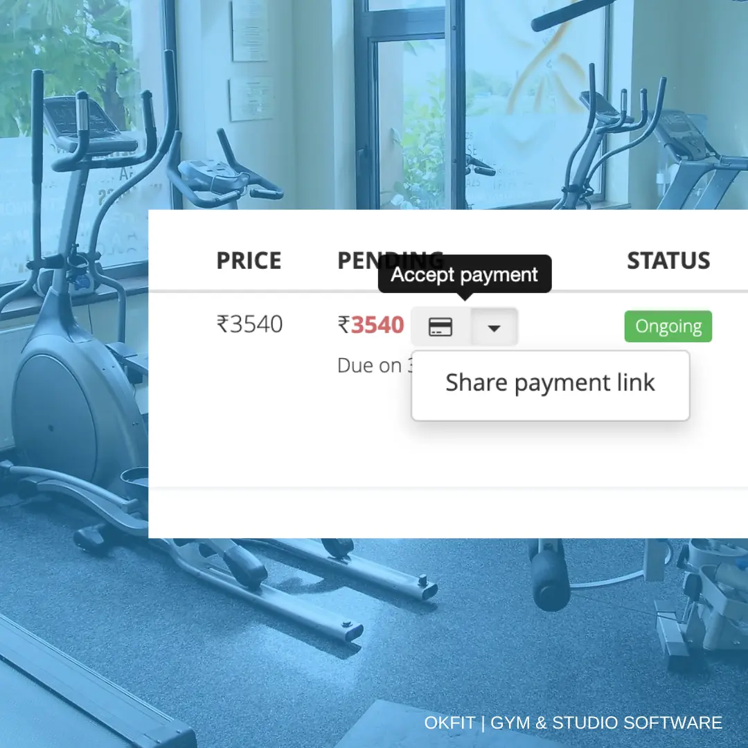 Onine Payment for Membership Renewal In Okfit Gym Software
